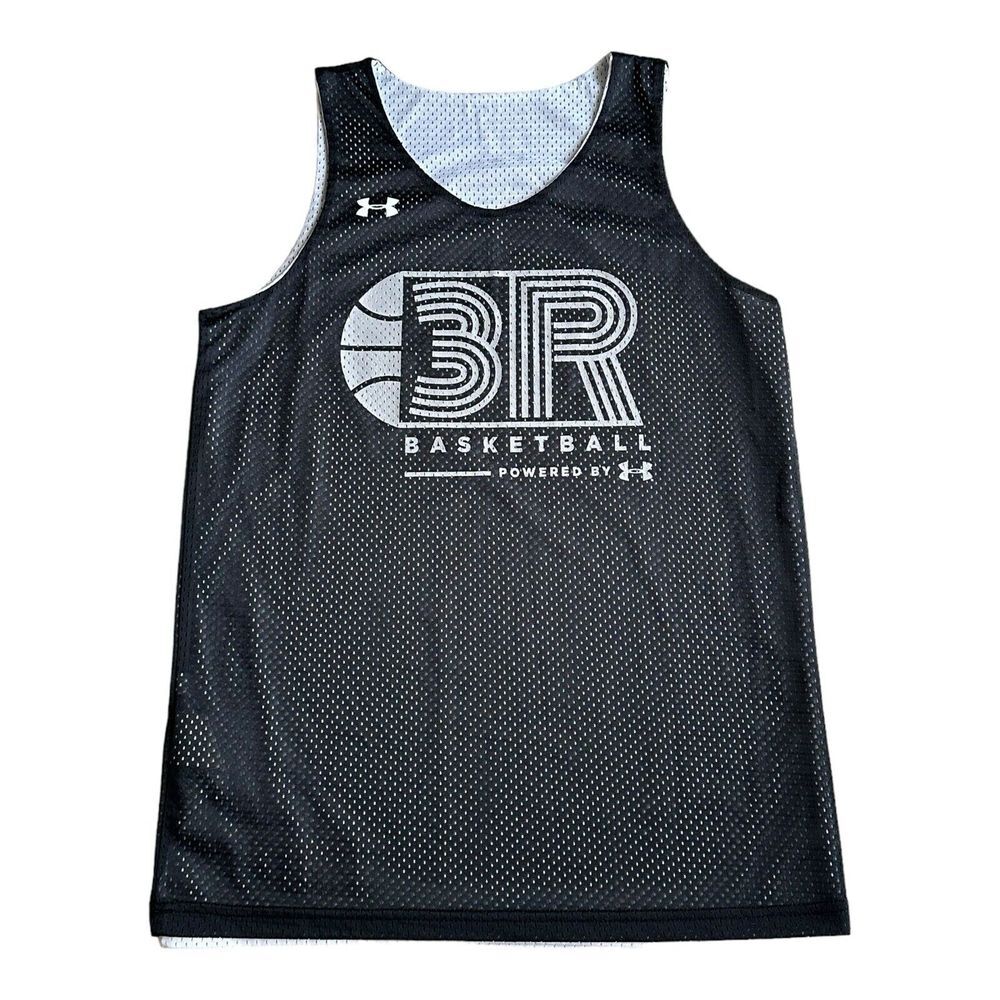 MEN'S UNDER ARMOUR  Basketball TANK. REVERSIBLE Black/White‎ Size YXL